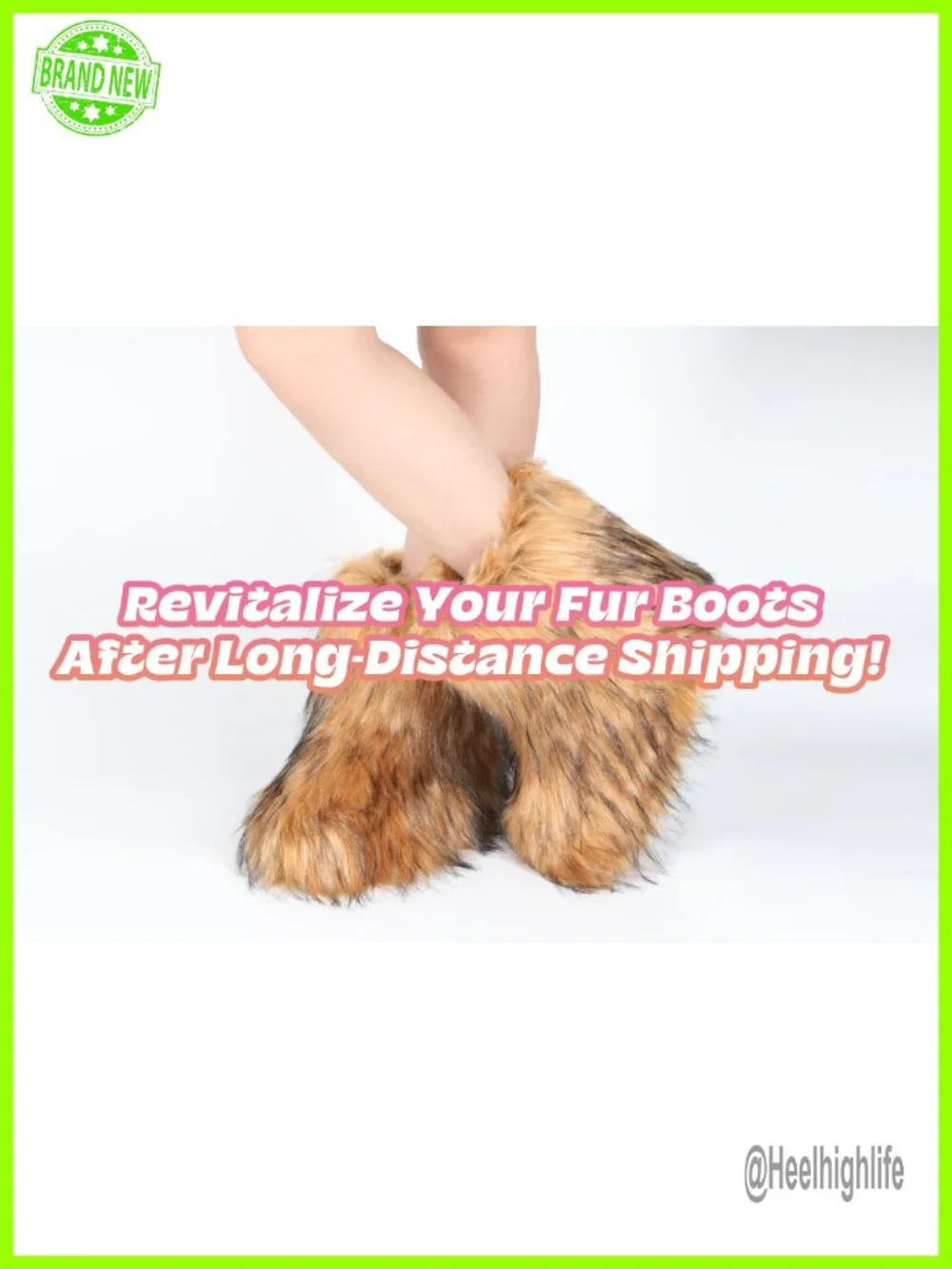 Women's Faux Fur Boots - Knee-High - Insulated - Slip Resistant - Size 11